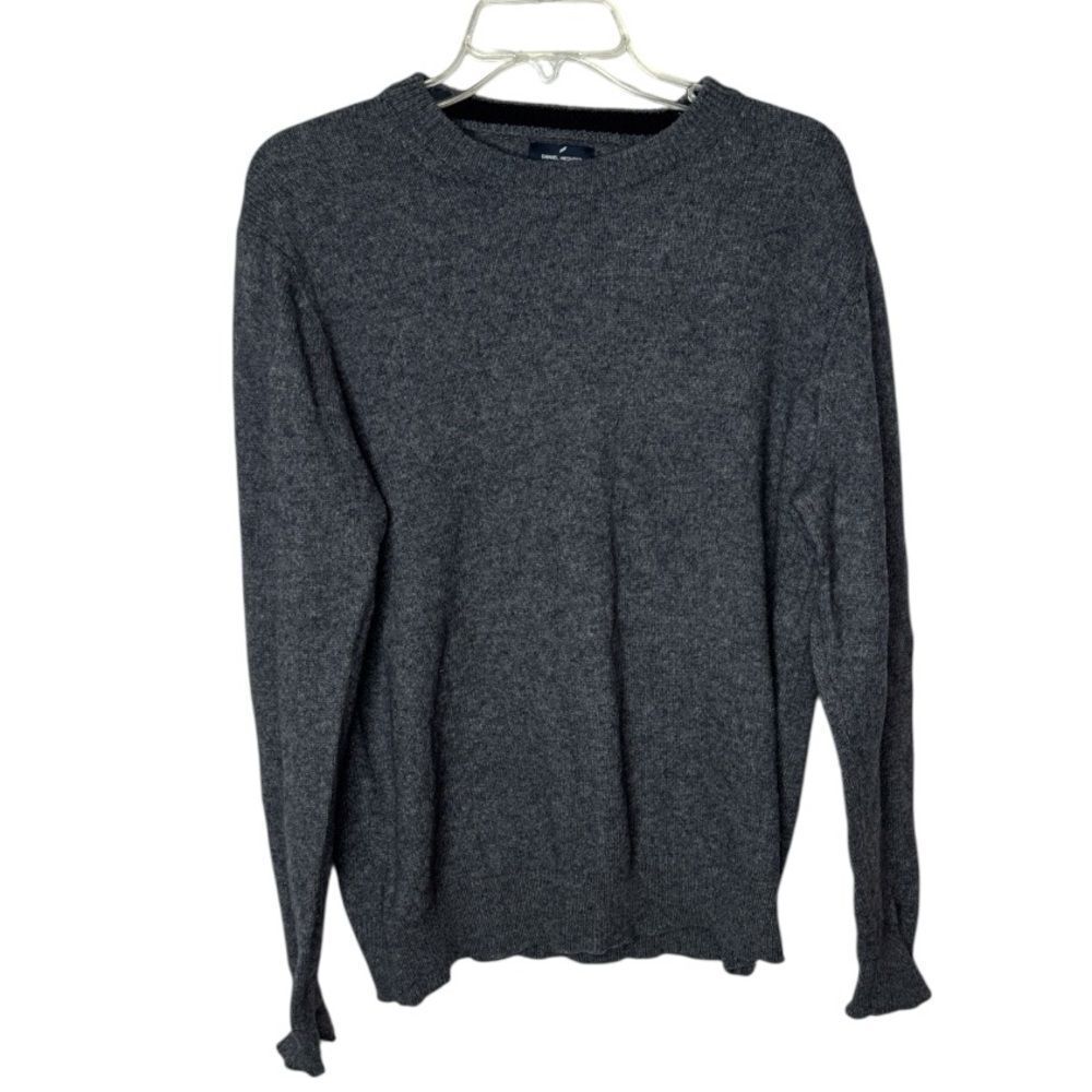 Daniel Hechter Paris Lambswool Charcoal Grey Crewneck Sweater. Size Large.